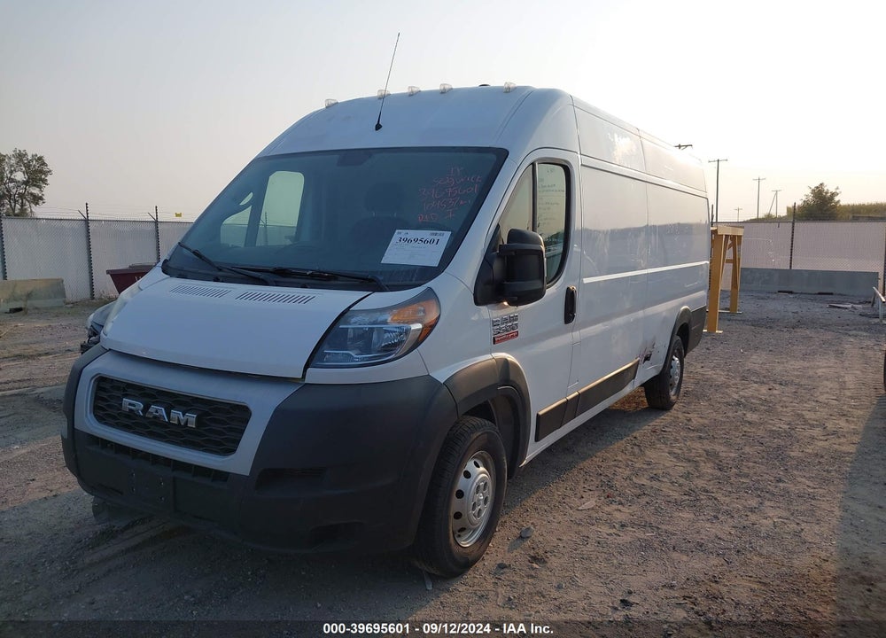 2019 RAM PROMASTER 3500 CARGO VAN HIGH ROOF 159 WB EXT VIN: 3C6URVJG8KE558003