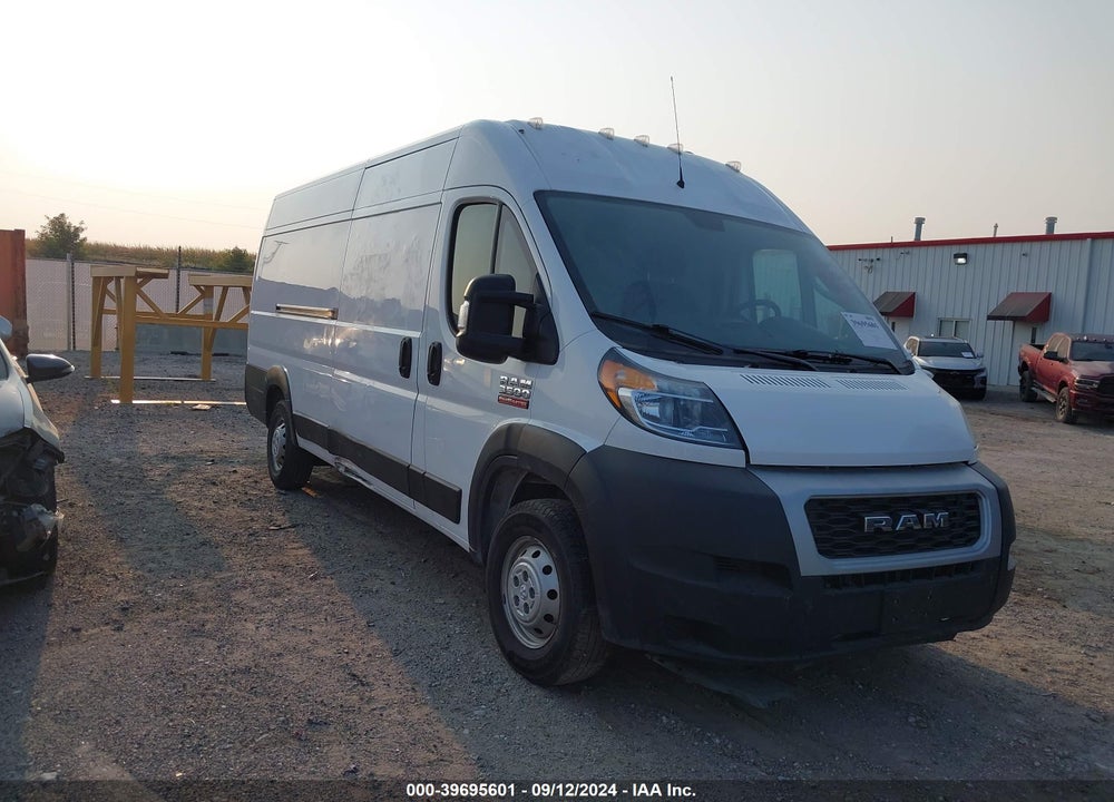 2019 RAM PROMASTER 3500 CARGO VAN HIGH ROOF 159 WB EXT VIN: 3C6URVJG8KE558003