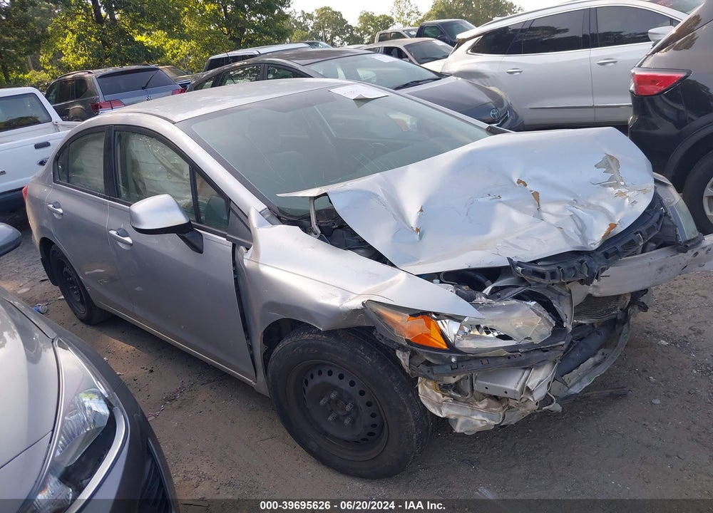 2012 HONDA CIVIC LX VIN: 19XFB2F54CE326740