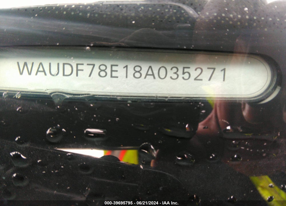 2008 AUDI A4 2.0T VIN: WAUDF78E18A035271