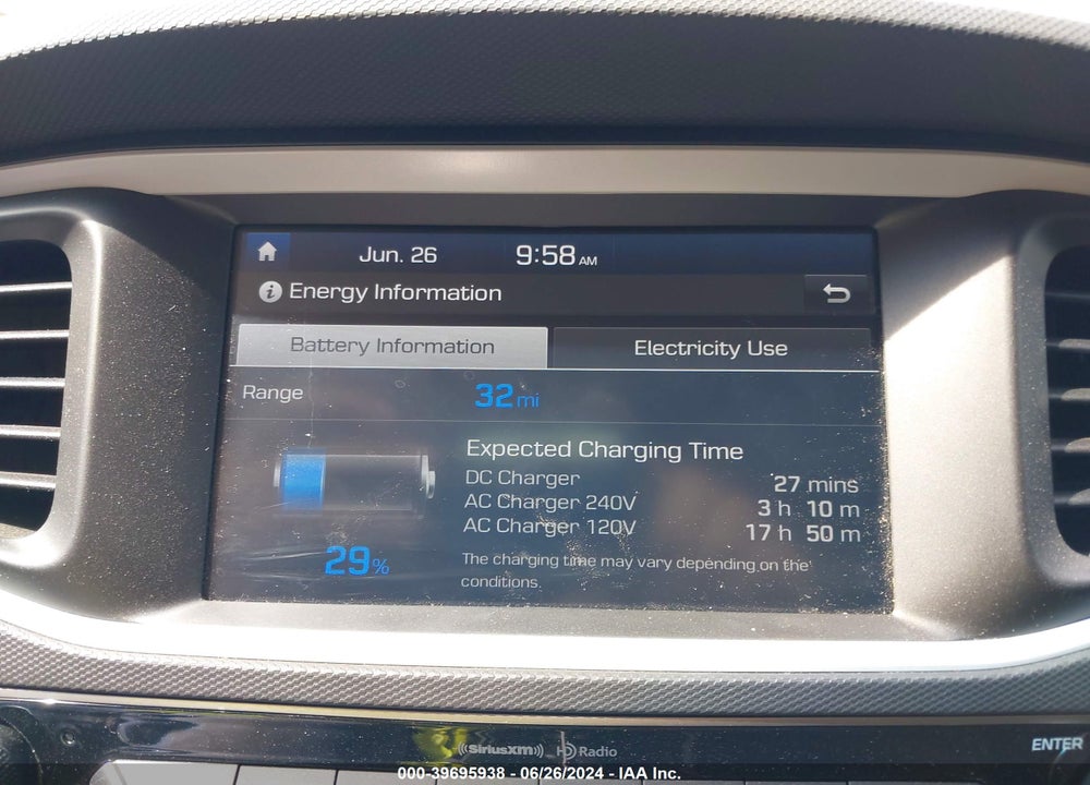 2019 HYUNDAI IONIQ ELECTRIC VIN: KMHC75LH6KU043112