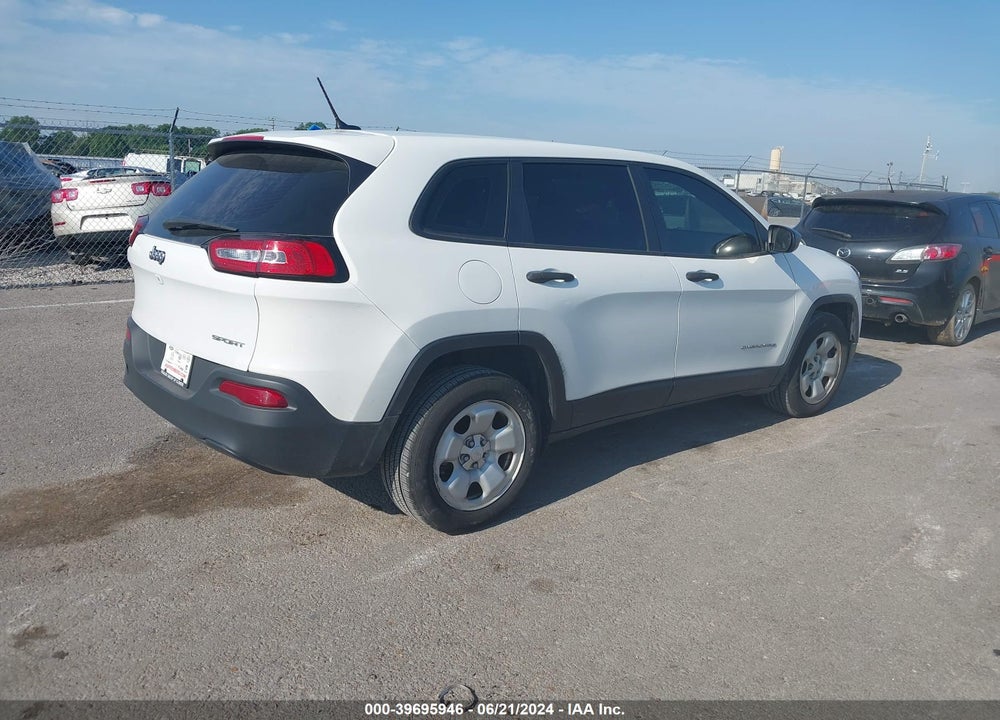 2016 JEEP CHEROKEE SPORT VIN: 1C4PJLAB4GW168020