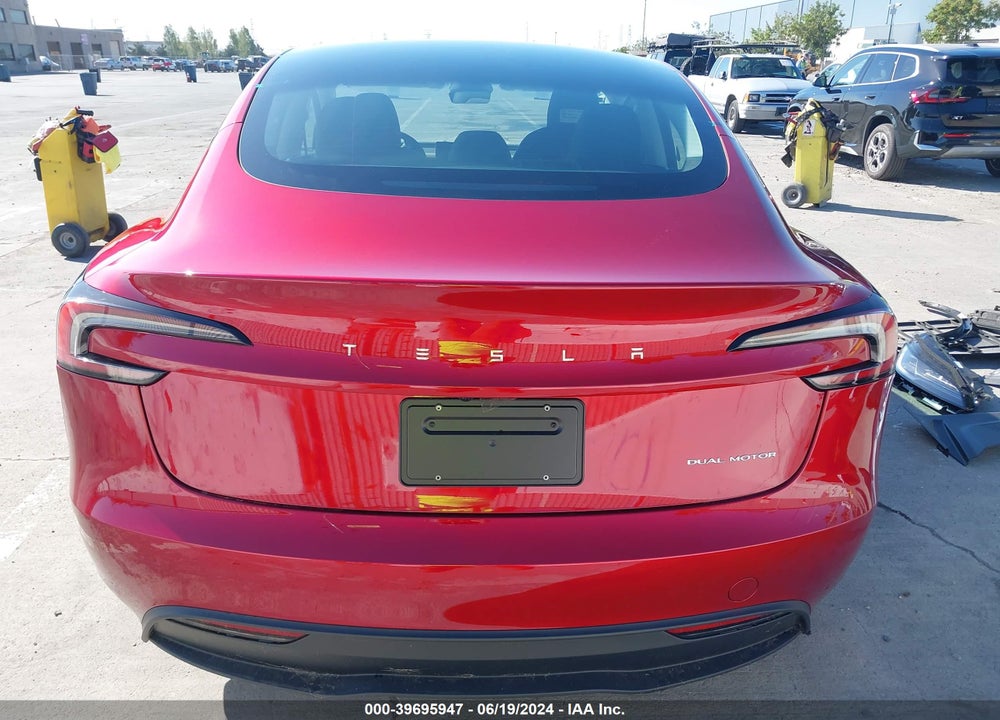 2024 TESLA MODEL 3 LONG RANGE DUAL MOTOR ALL-WHEEL DRIVE VIN: 5YJ3E1EB5RF741869