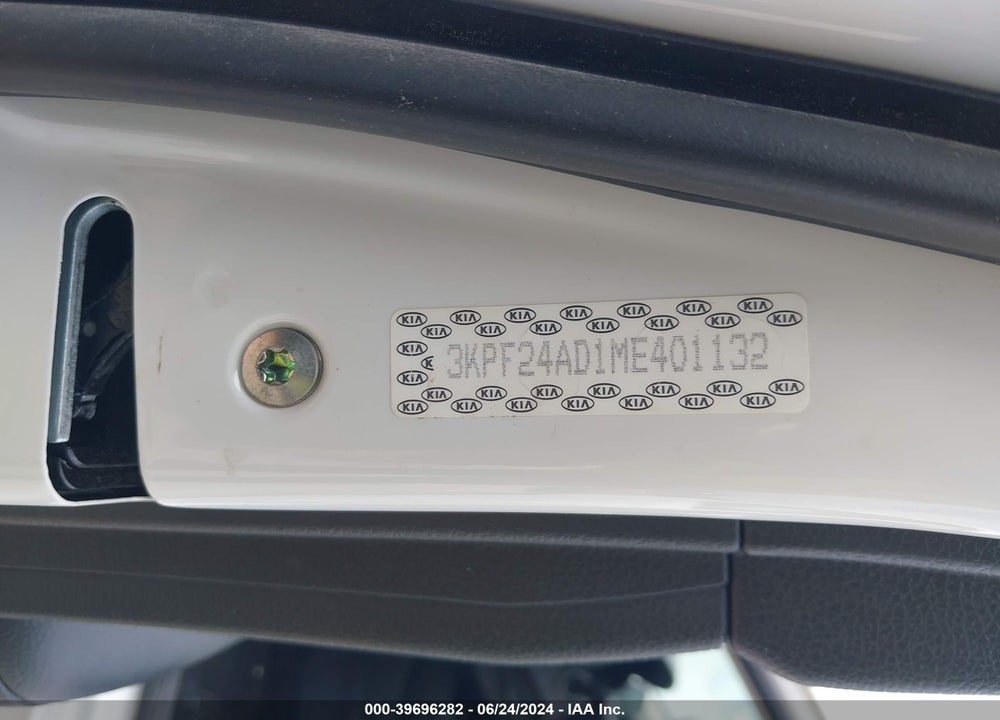 2021 KIA FORTE FE VIN: 3KPF24AD1ME401132