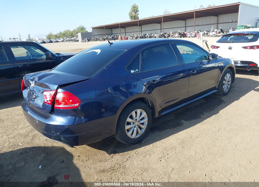 2013 VOLKSWAGEN PASSAT 2.5L S VIN: 1VWAP7A38DC041933