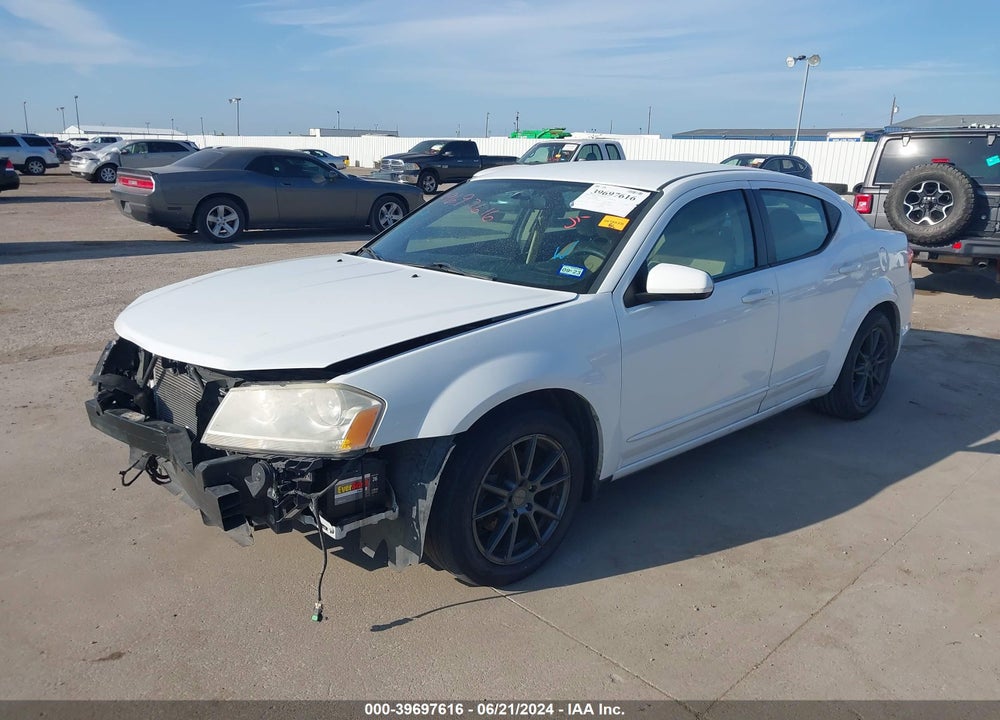 2013 DODGE AVENGER SXT VIN: 1C3CDZCG6DN687450