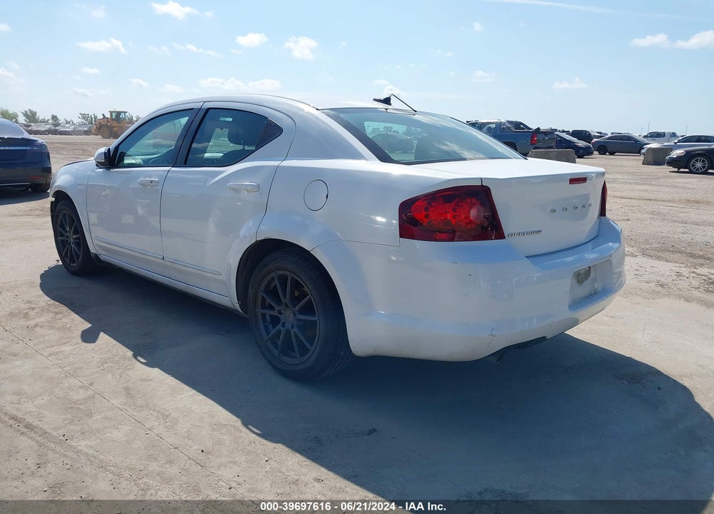 2013 DODGE AVENGER SXT VIN: 1C3CDZCG6DN687450