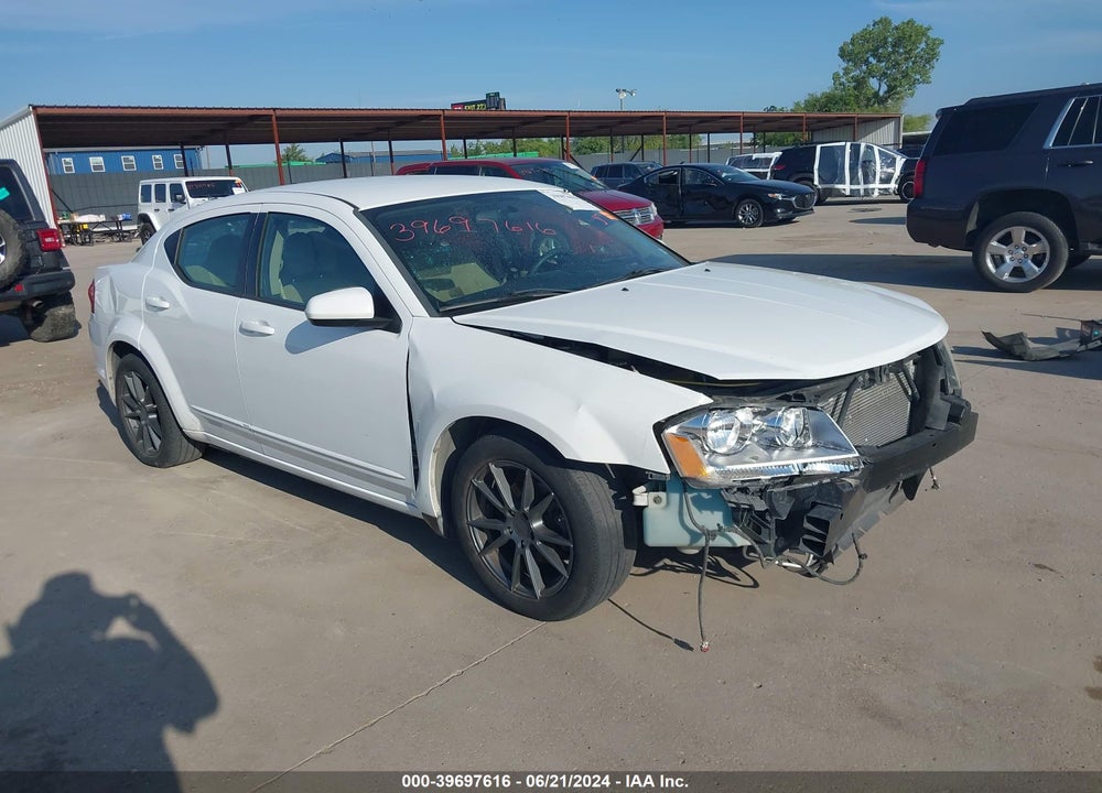 2013 DODGE AVENGER SXT VIN: 1C3CDZCG6DN687450