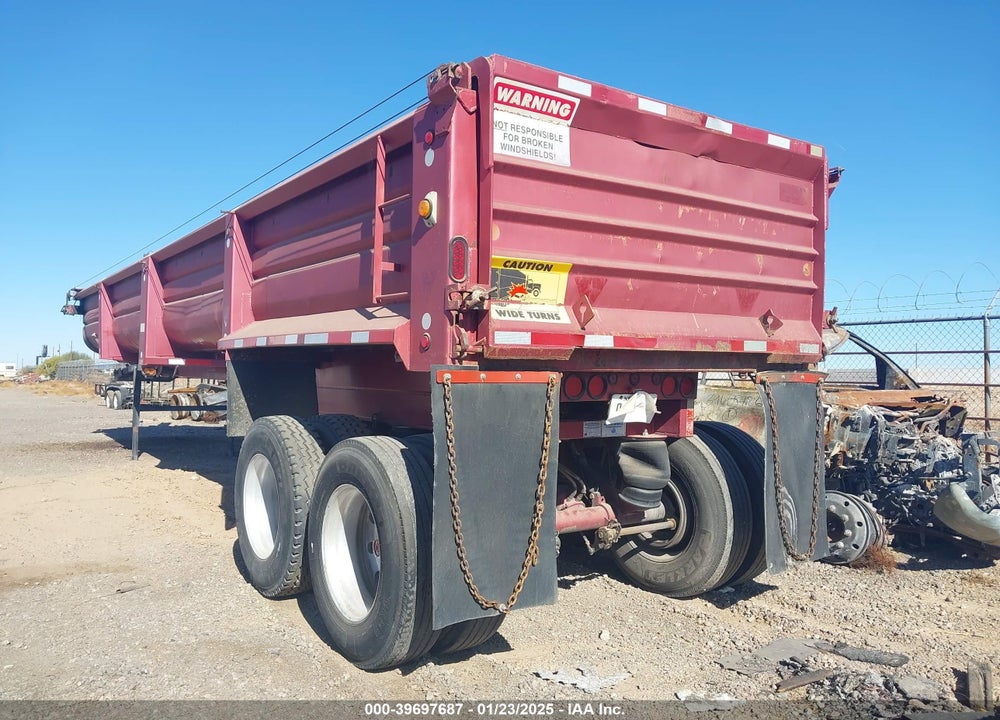 2001 WESTERN TRAILERS CONSTRUCTION COMPONENTS DUMP TRAILER VIN: 1W91038291W172749