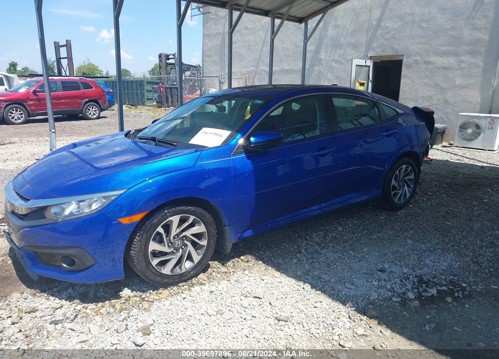2018 HONDA CIVIC EX VIN: 2HGFC2F87JH544780