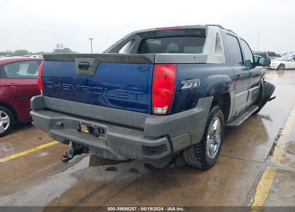 2002 CHEVROLET AVALANCHE 1500 VIN: 3GNEK13T92G124785