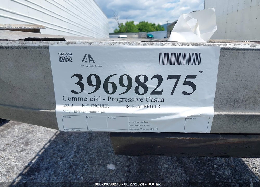 2008 RENTINOUER FLATBED VIN: 1RNF48A228R018064