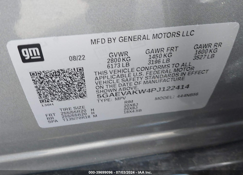 2023 BUICK ENCLAVE ESSENCE AWD VIN: 5GAEVAKW4PJ122414