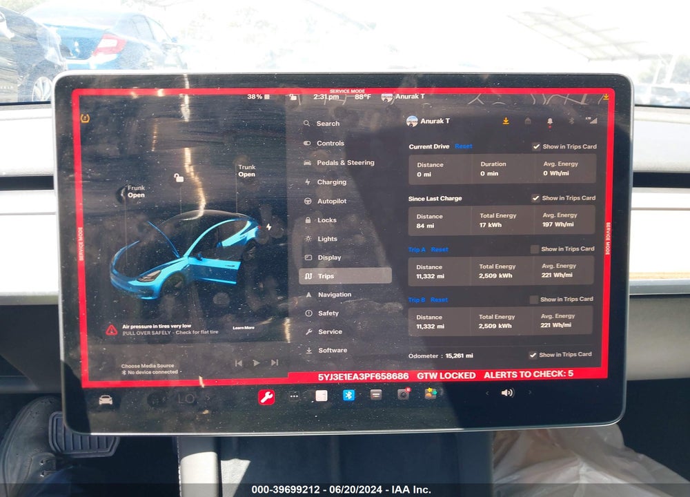 2023 TESLA MODEL 3 REAR-WHEEL DRIVE VIN: 5YJ3E1EA3PF658686
