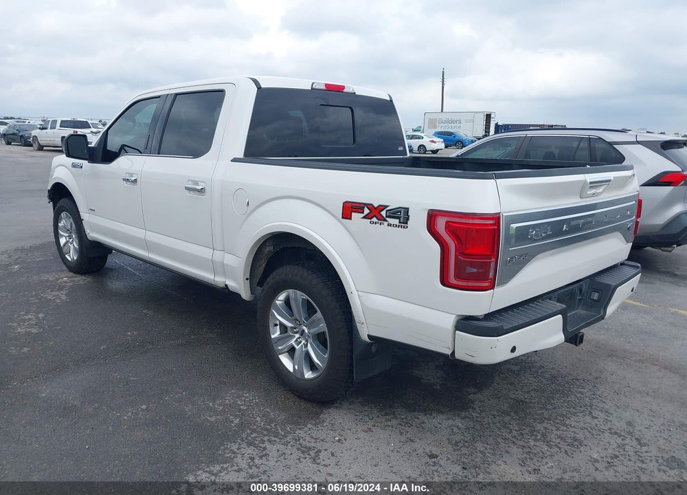2016 FORD F-150 PLATINUM VIN: 1FTEW1EG6GFB26273