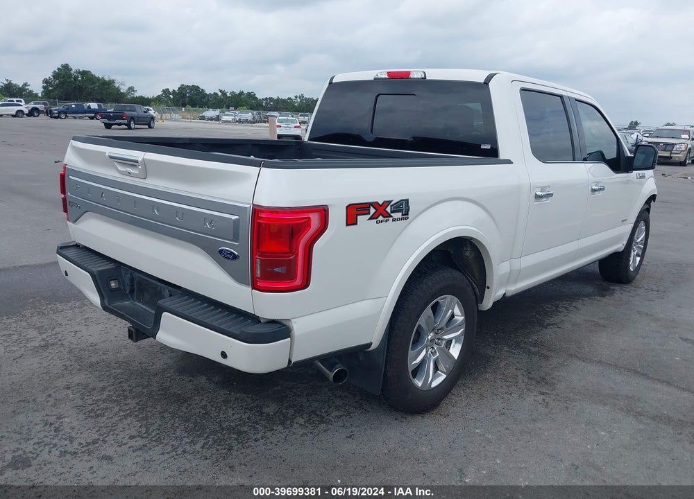 2016 FORD F-150 PLATINUM VIN: 1FTEW1EG6GFB26273