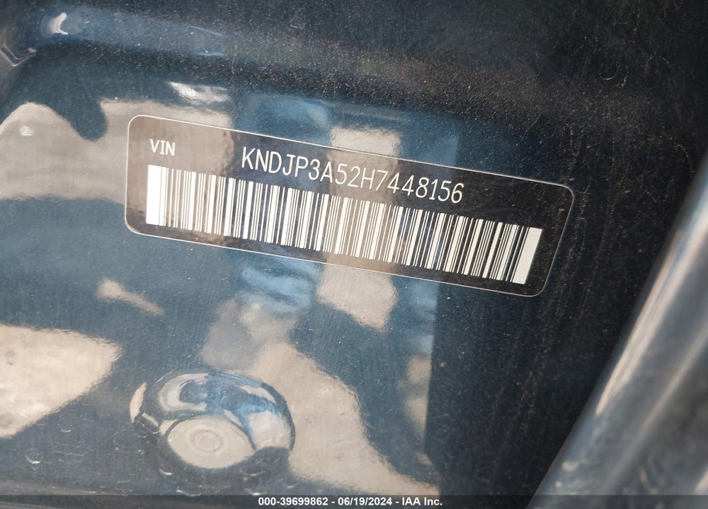 2017 KIA SOUL VIN: KNDJP3A52H7448156