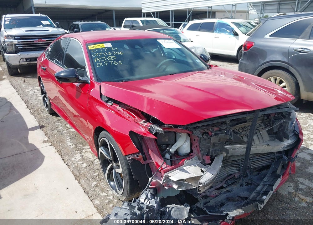 2022 HONDA ACCORD SPORT VIN: 1HGCV1F37NA015765