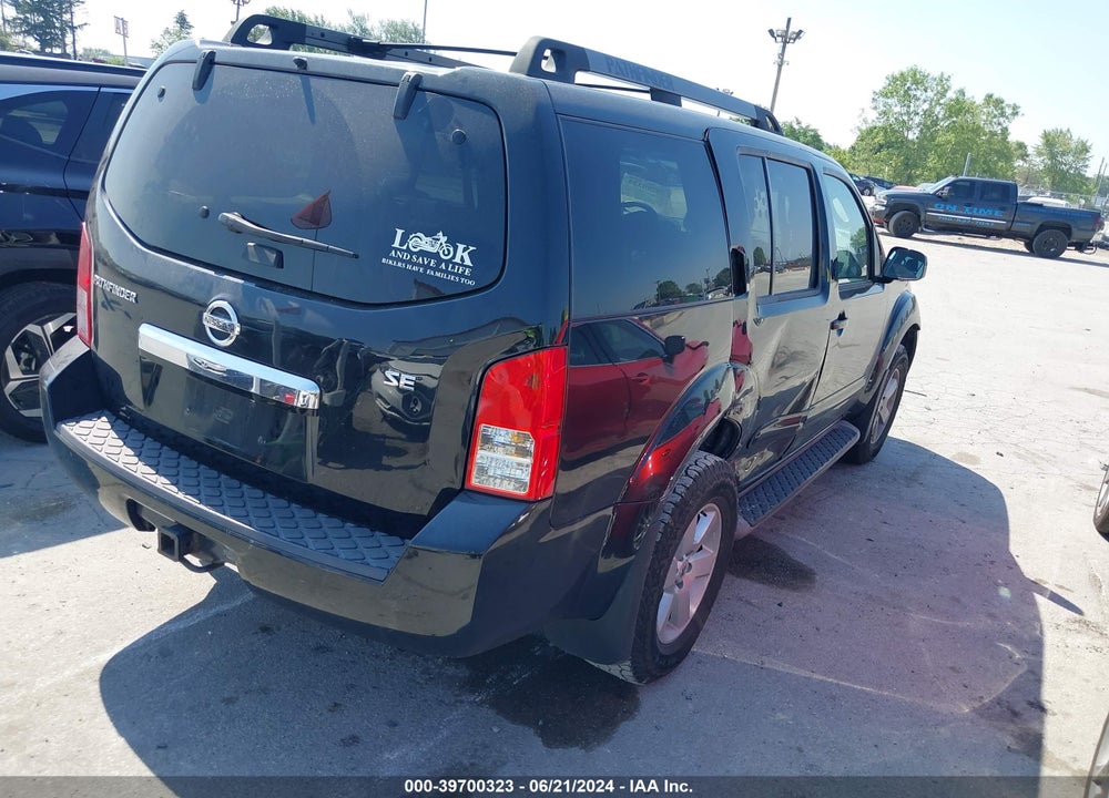 2009 NISSAN PATHFINDER SE VIN: 5N1AR18B29C609782