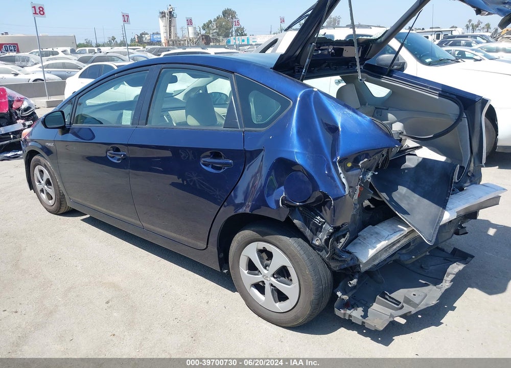 2013 TOYOTA PRIUS THREE VIN: JTDKN3DU4D0338869