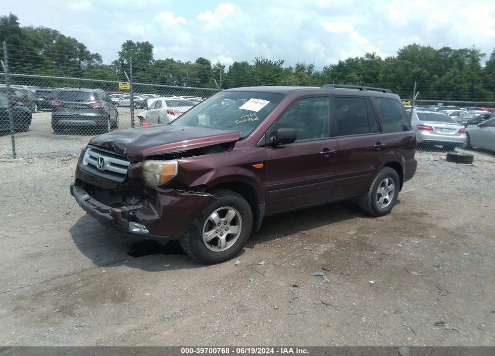 2007 HONDA PILOT EX VIN: 5FNYF28487B020965