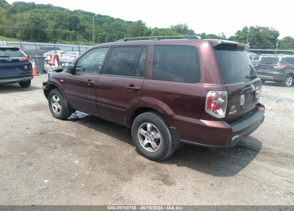2007 HONDA PILOT EX VIN: 5FNYF28487B020965