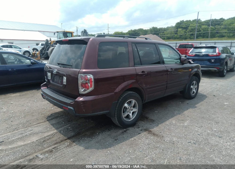 2007 HONDA PILOT EX VIN: 5FNYF28487B020965