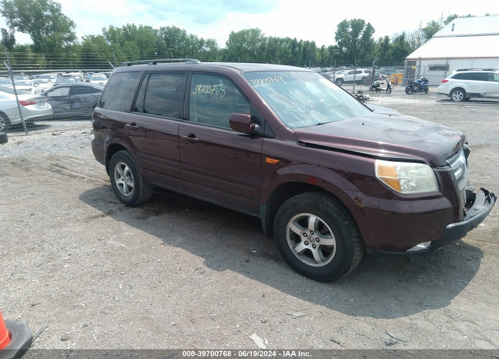 2007 HONDA PILOT EX VIN: 5FNYF28487B020965