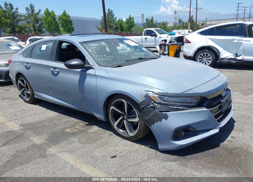 2022 HONDA ACCORD SPORT 2.0T VIN: 1HGCV2F38NA024741