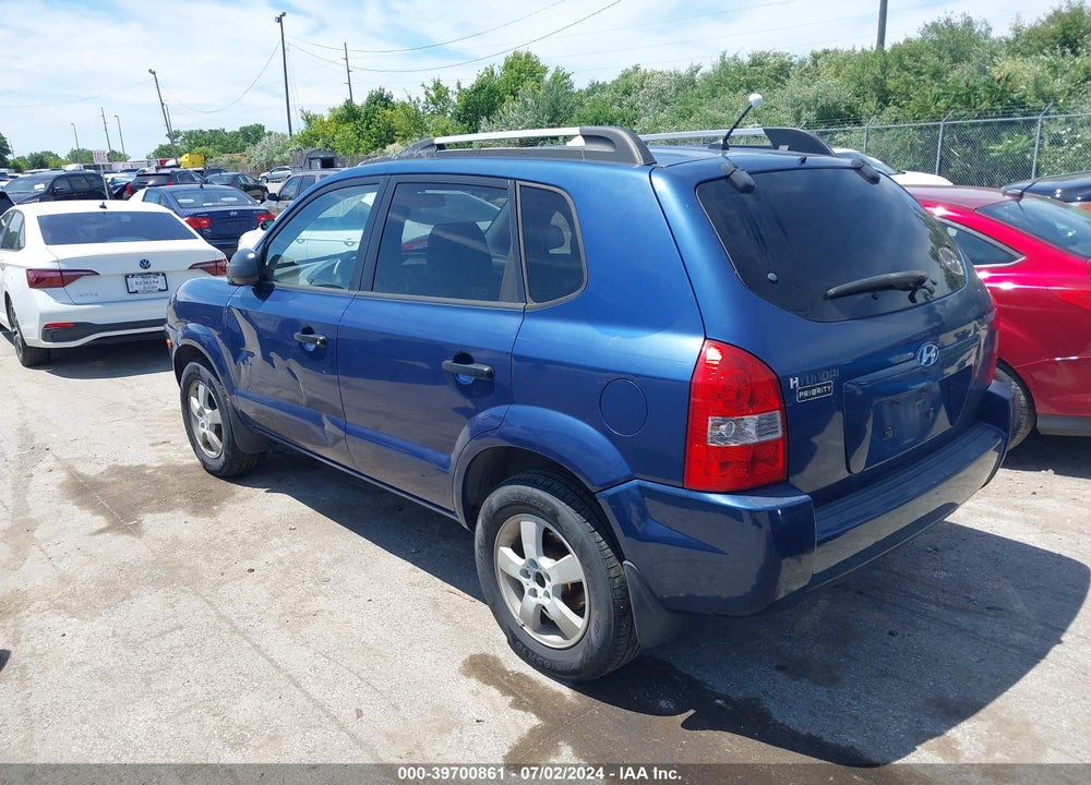 2007 HYUNDAI TUCSON GLS VIN: KM8JM12B97U502971