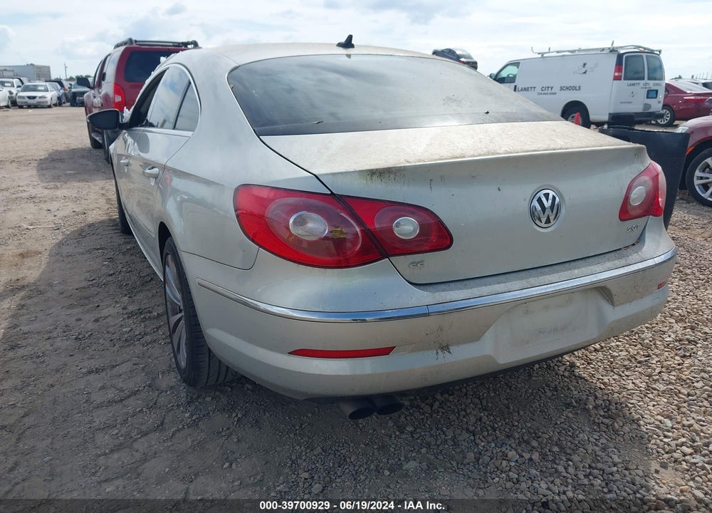 2012 VOLKSWAGEN CC SPORT VIN: WVWMN7AN6CE507272