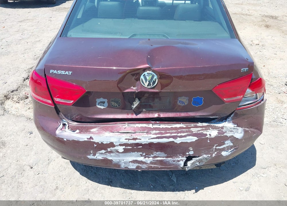 2013 VOLKSWAGEN PASSAT 2.5L SE VIN: 1VWBP7A39DC002367