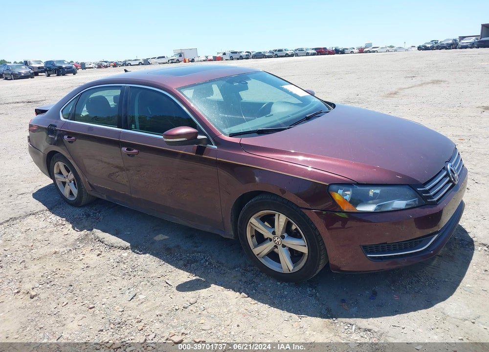 2013 VOLKSWAGEN PASSAT 2.5L SE VIN: 1VWBP7A39DC002367