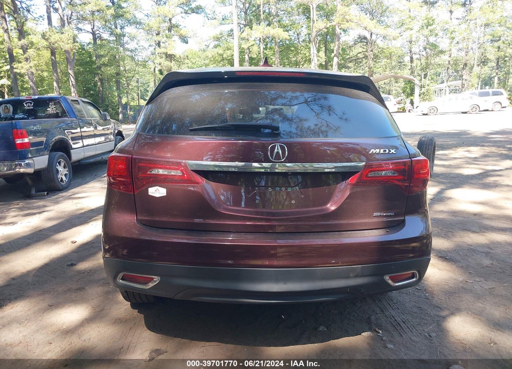 2015 ACURA MDX TECHNOLOGY PACKAGE VIN: 5FRYD4H40FB021543