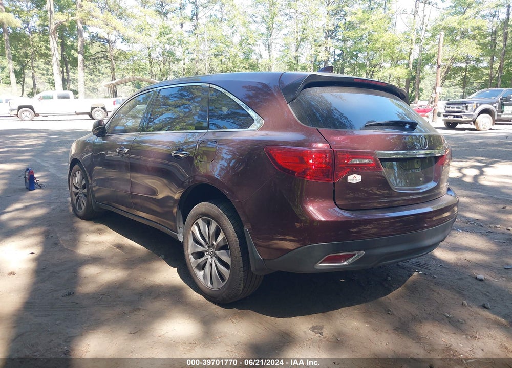 2015 ACURA MDX TECHNOLOGY PACKAGE VIN: 5FRYD4H40FB021543