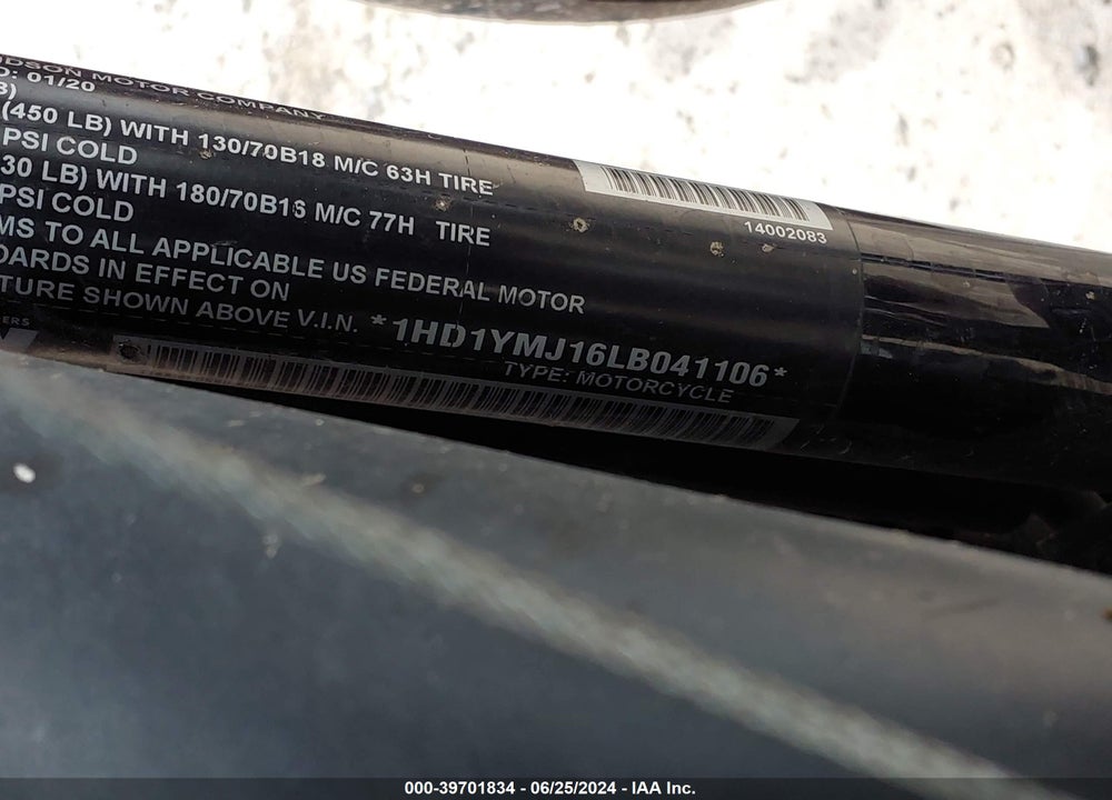 2020 HARLEY-DAVIDSON FLSB VIN: 1HD1YMJ16LB041106