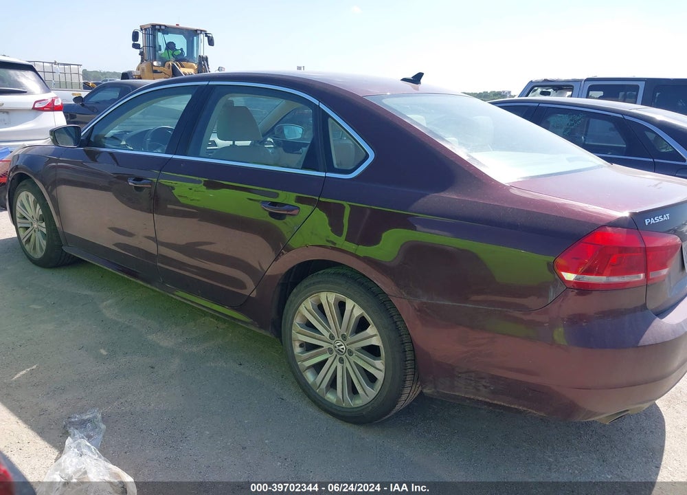 2012 VOLKSWAGEN PASSAT 2.5L SE VIN: 1VWBP7A39CC104587