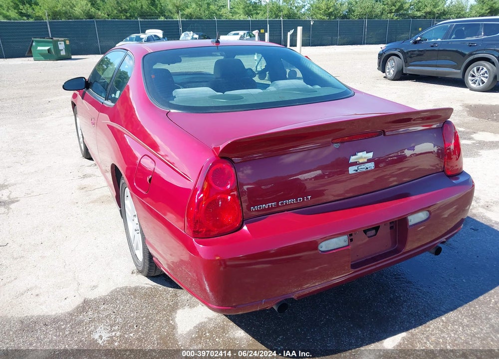 2006 CHEVROLET MONTE CARLO LT VIN: 2G1WK161669246830
