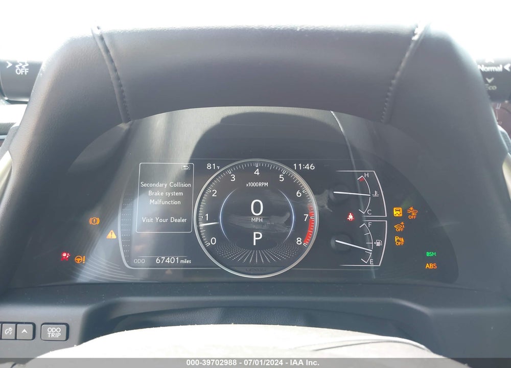 2019 LEXUS ES 350 LUXURY VIN: 58ABZ1B18KU022841