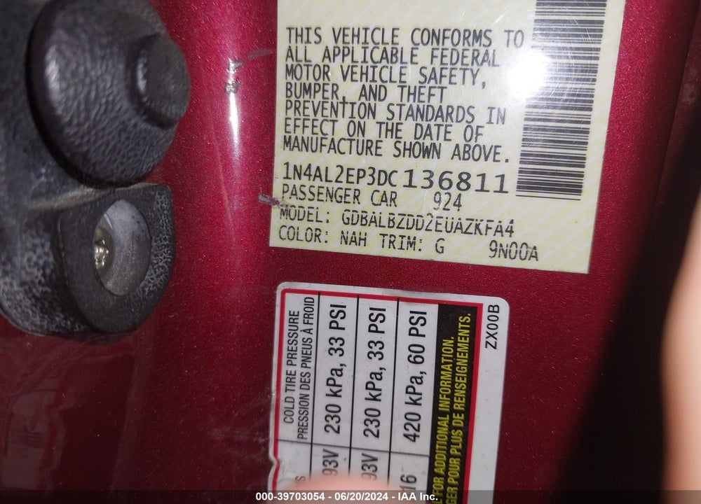2013 NISSAN ALTIMA 2.5 S VIN: 1N4AL2EP3DC136811
