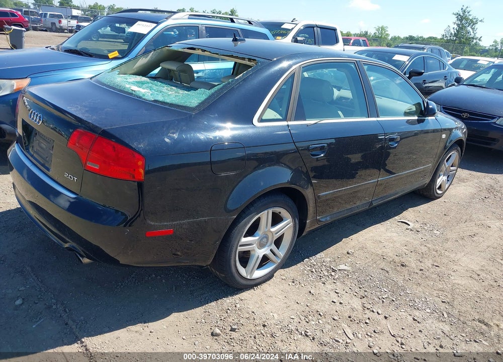 2008 AUDI A4 2.0T VIN: WAUAF78E98A086942