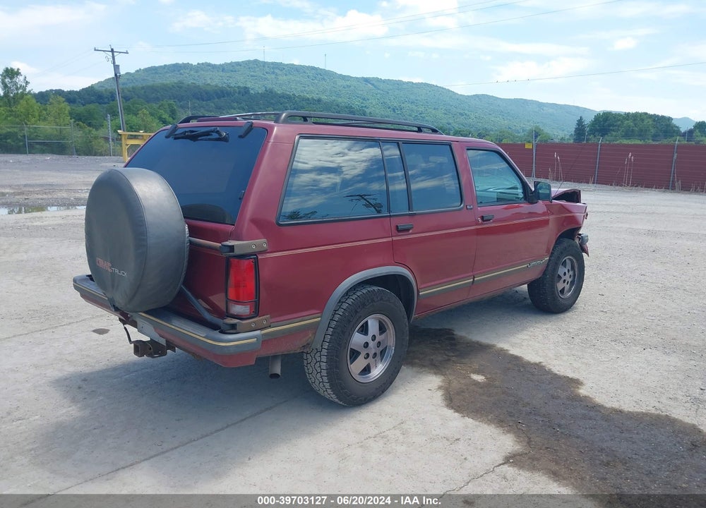 1994 GMC S15 JIMMY VIN: 1GKDT13W2R0506042