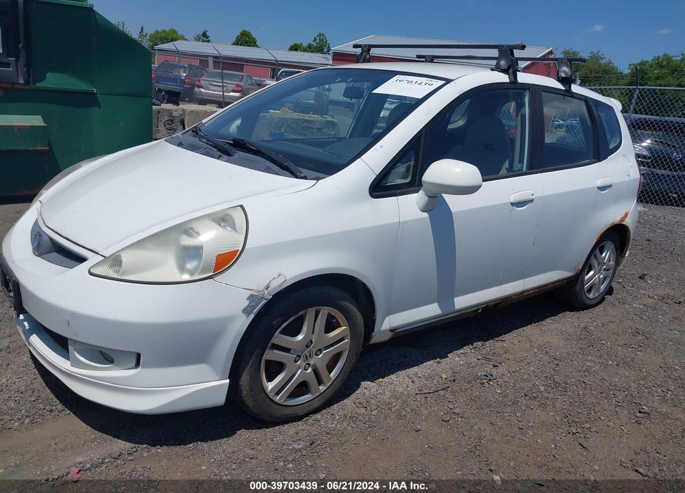 2007 HONDA FIT SPORT VIN: JHMGD37607S031843