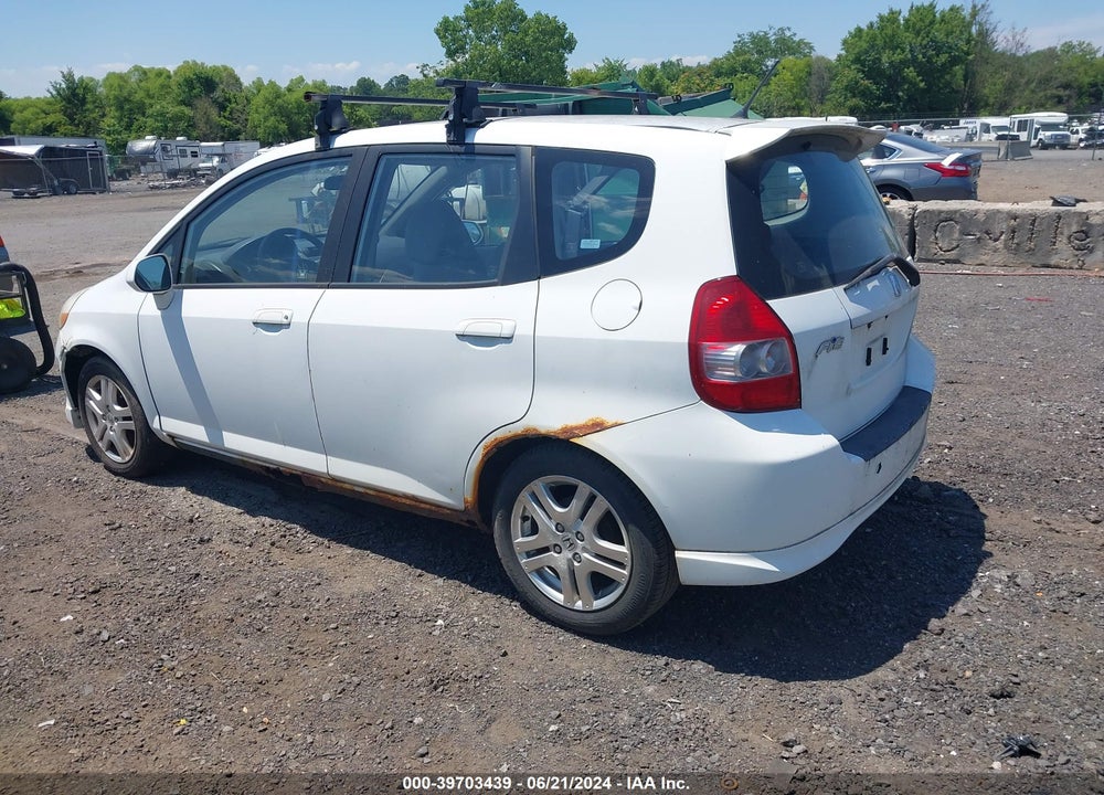 2007 HONDA FIT SPORT VIN: JHMGD37607S031843