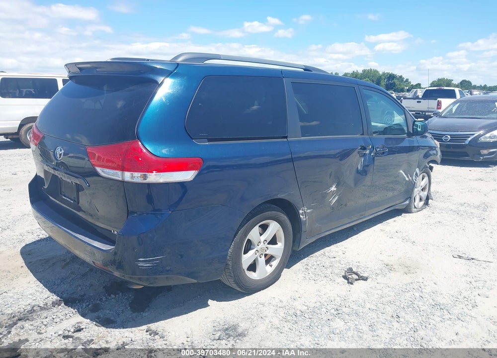 2011 TOYOTA SIENNA LE V6 VIN: 5TDKK3DCXBS045701