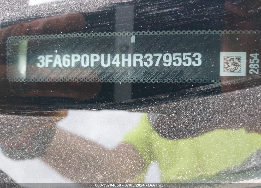 2017 FORD FUSION ENERGI VIN: 3FA6P0PU4HR379553