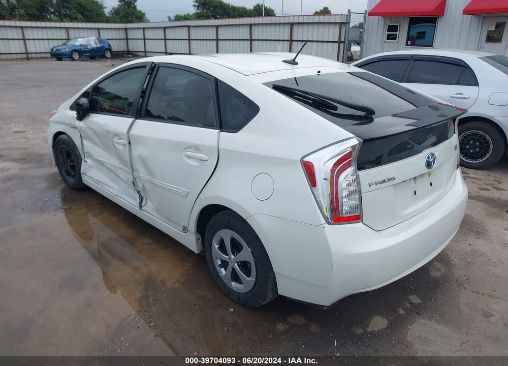 2012 TOYOTA PRIUS THREE VIN: JTDKN3DU7C5488072