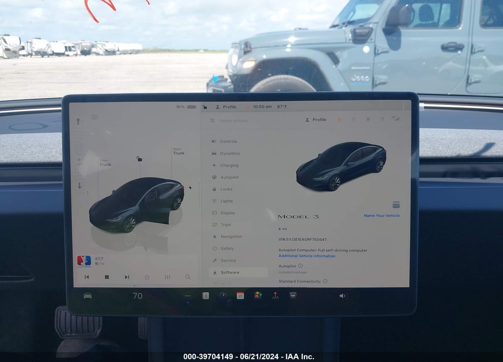 2024 TESLA MODEL 3 REAR-WHEEL DRIVE VIN: 5YJ3E1EA0RF750647