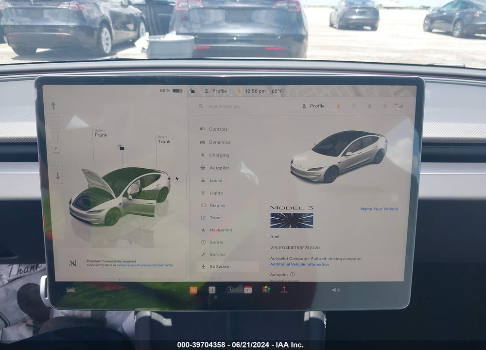 2024 TESLA MODEL 3 VIN: 5YJ3E1ET5RF782320