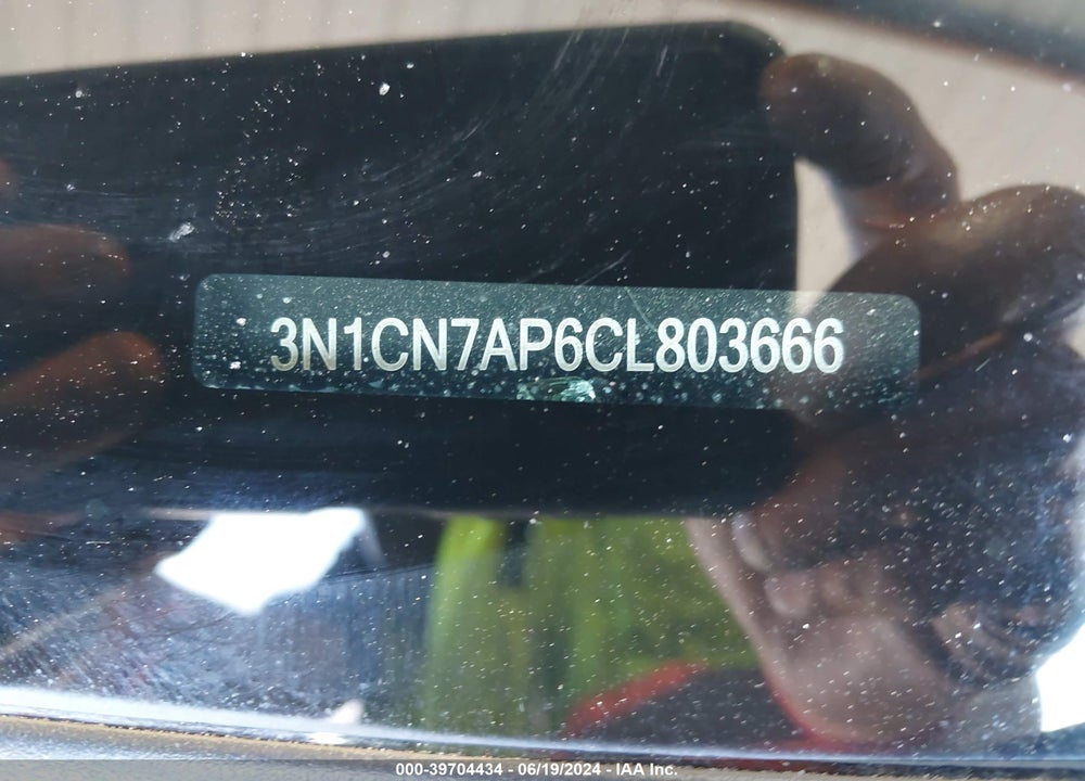 2012 NISSAN VERSA 1.6 SL VIN: 3N1CN7AP6CL803666